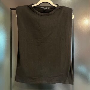Article X Padded Muscle Tank Black Size S